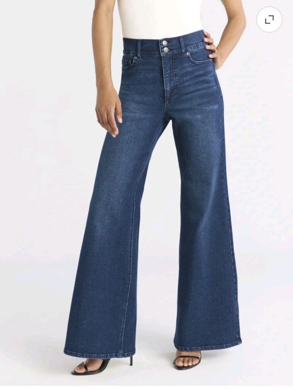 Sofia Women's Margot Dark Blue Wide Leg Jeans TALL